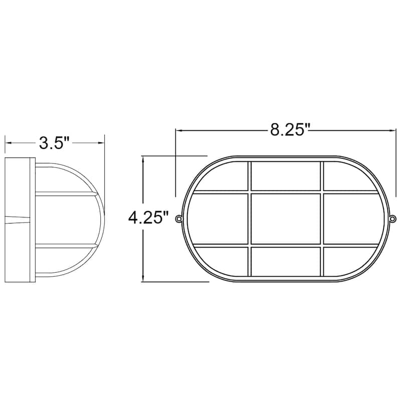 Access Lighting Nauticus Dual Mount - Wet Location Bulkhead - Frosted Glass Shade - Replaceable LED