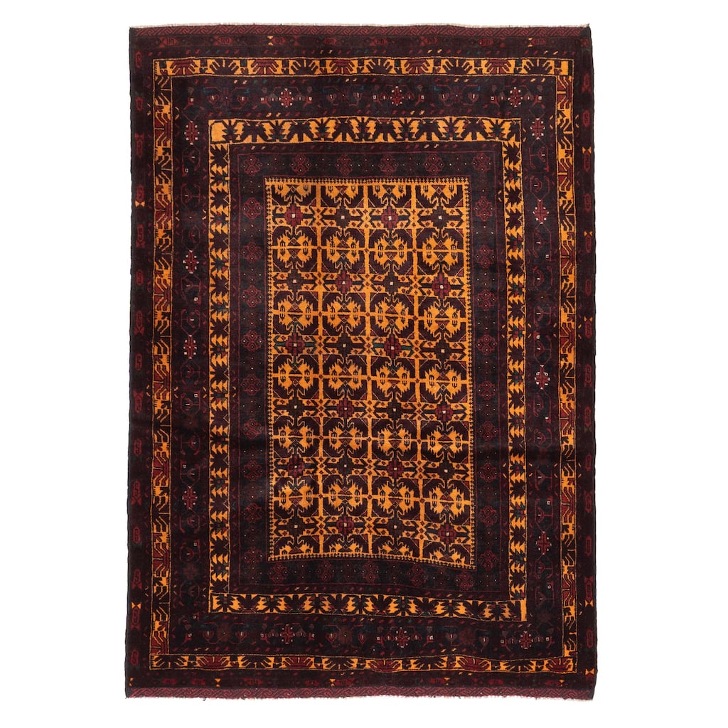 ECARPETGALLERY Hand-knotted Teimani Beige Wool Rug - 4'4 x 6'1