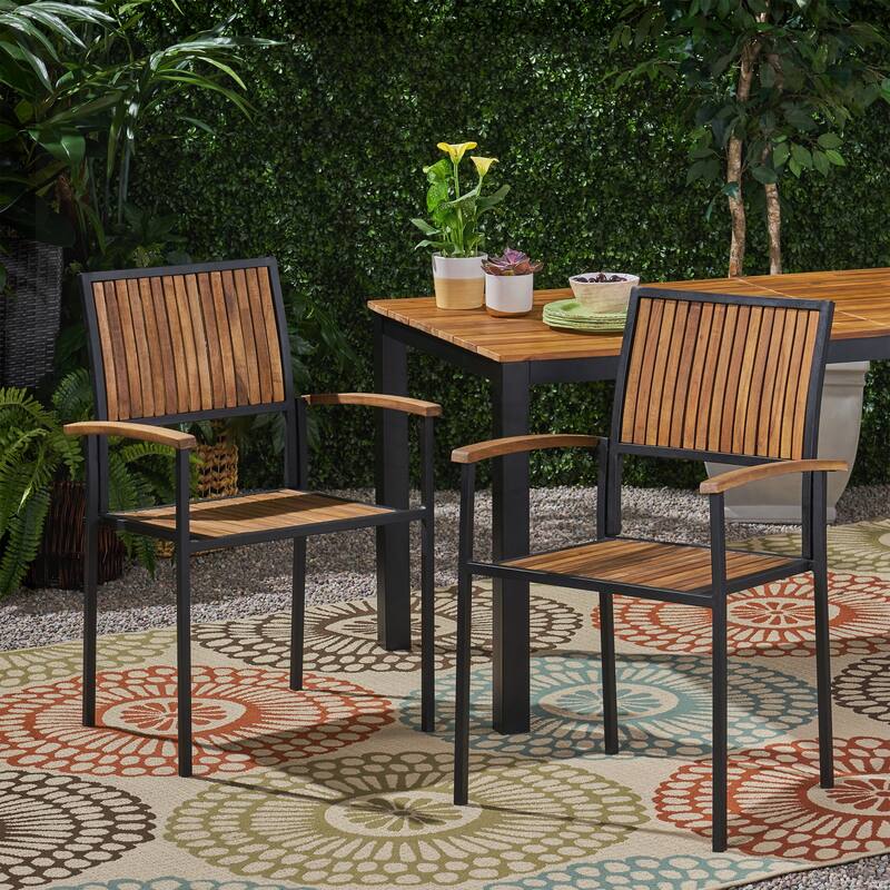Industrial Chic Dining Chairs Set of 2