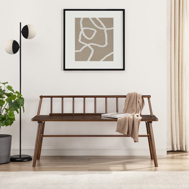 Middlebrook Solid Wood Low-Back Spindle Entry Bench