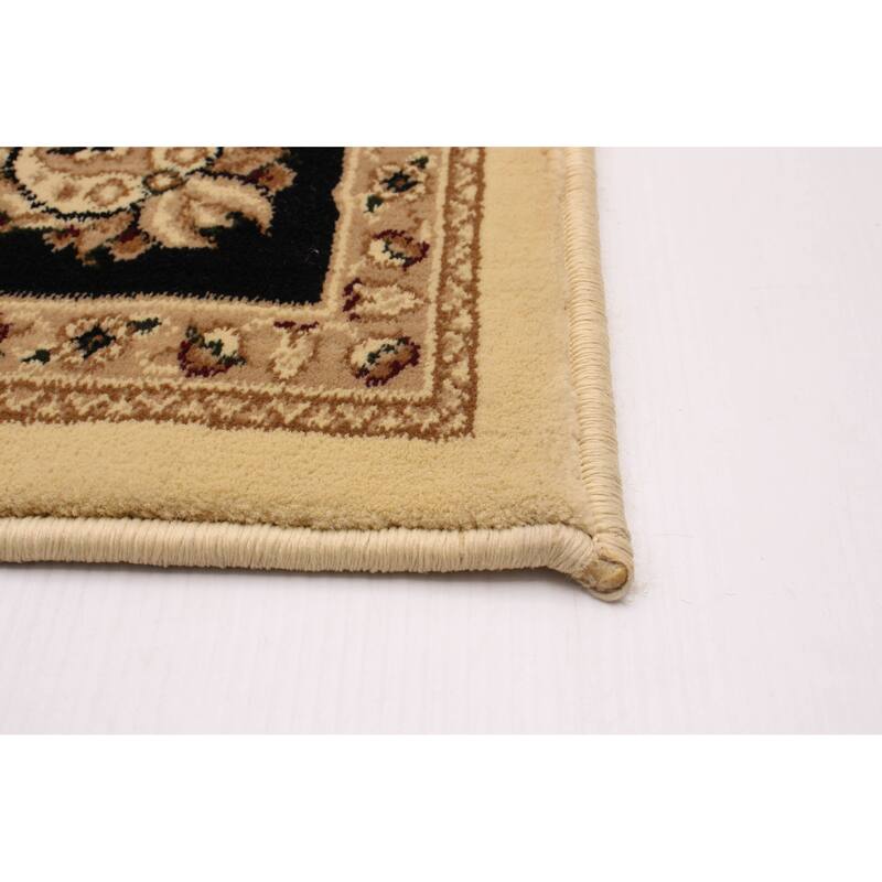 ECARPETGALLERY Machine Woven Lotus Mod Cream Polypropylene Rug - 5'3 x 7'6