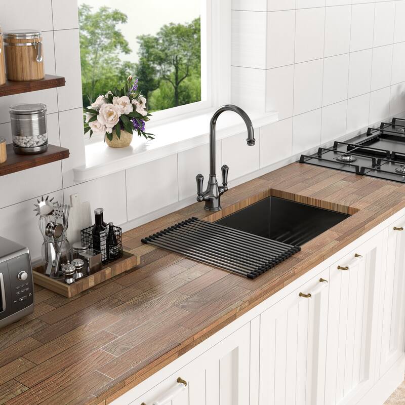 Black Stainless Steel Single Bowl Undermount Kitchen Sink