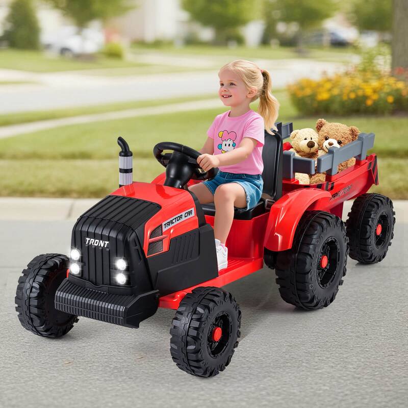 Costway 24V Ride On Tractor for Kids with Detachable Trailer Remote - See Details