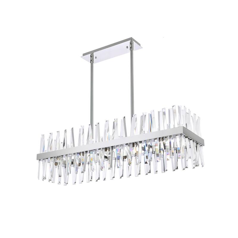Indigo Home 42 inch crystal rectangle chandelier light