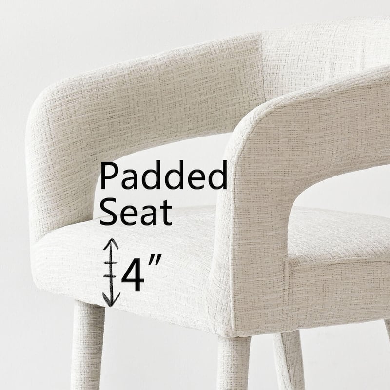 Modern Upholstered Dining Chairs with Arm (Set of 2)