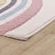 preview thumbnail 9 of 10, Kids Rug for Nursery with Rainbows & Hearts in Cream Pastel