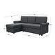 preview thumbnail 19 of 25, Abbyson Hamilton Storage Sofa Bed and Reversible Fabric Sectional