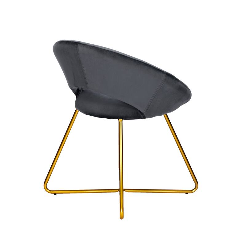 Porthos Home Reine Leisure Accent Chairs Set of 2, Velvet Upholstery, Gold Legs