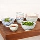 preview thumbnail 4 of 2, Japanese Bowls - Colored Goemetric/3.5 - Set Of 5