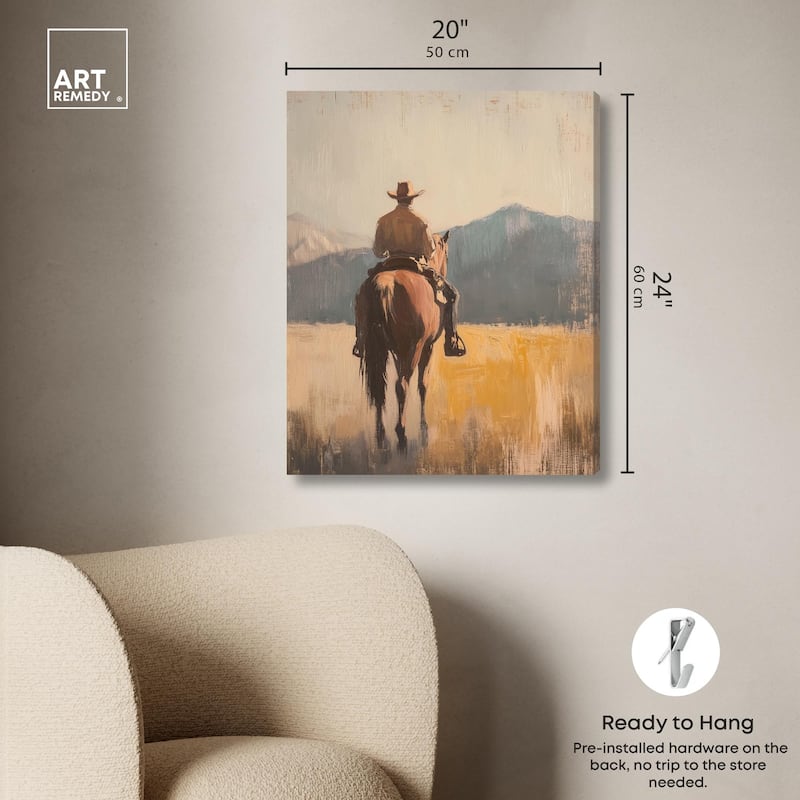 Long Ride Canvas by Art Remedy, Gallery Wrapped