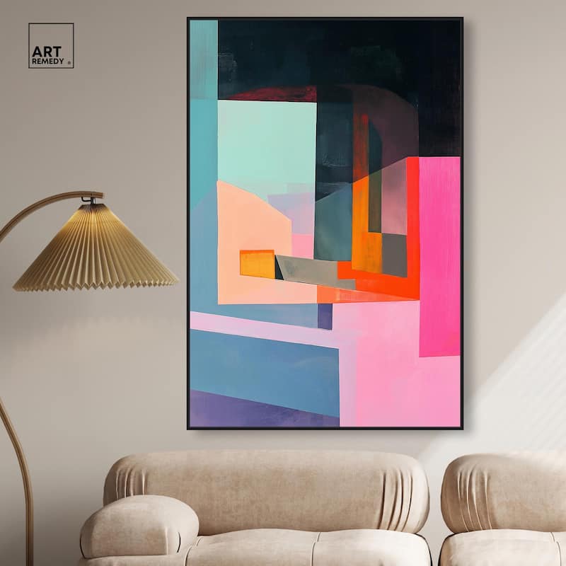 Color Blocks I Canvas by Art Remedy
