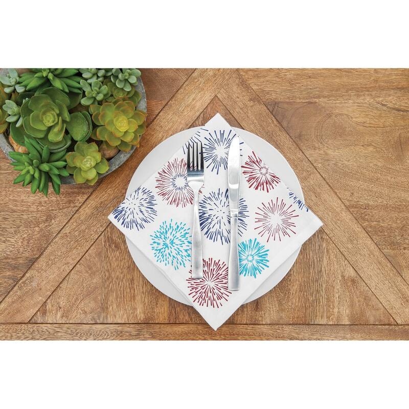 Firework Sparkle July 4th Napkin Set of 6