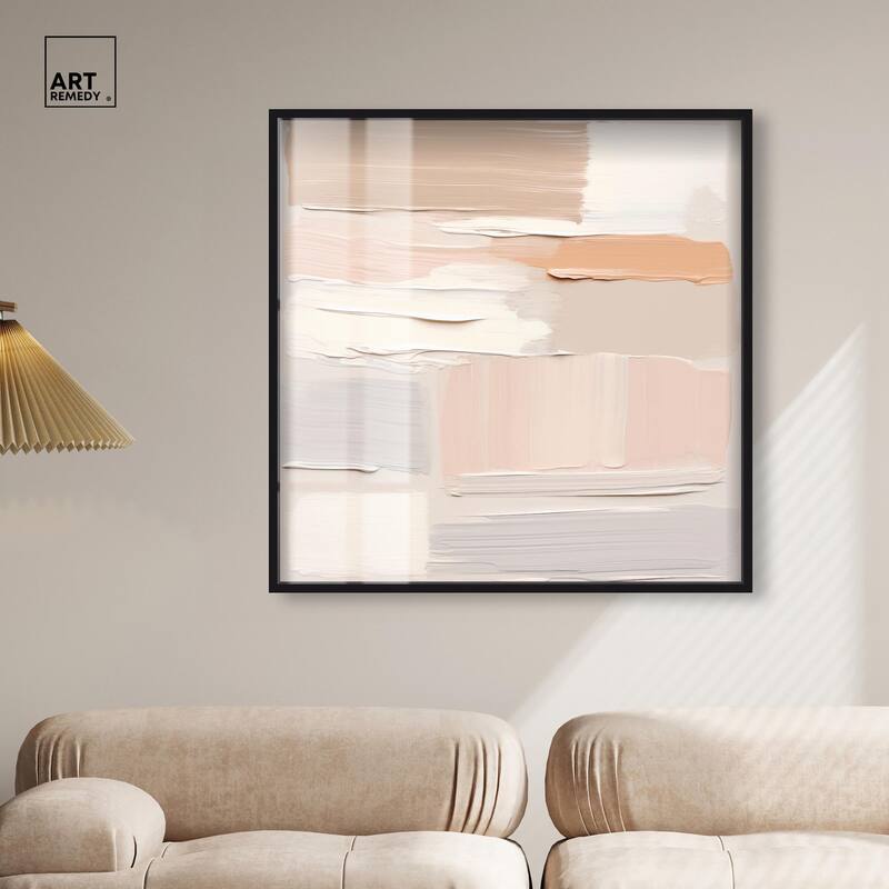 Roseate Cream Tones III Shadowbox by Art Remedy