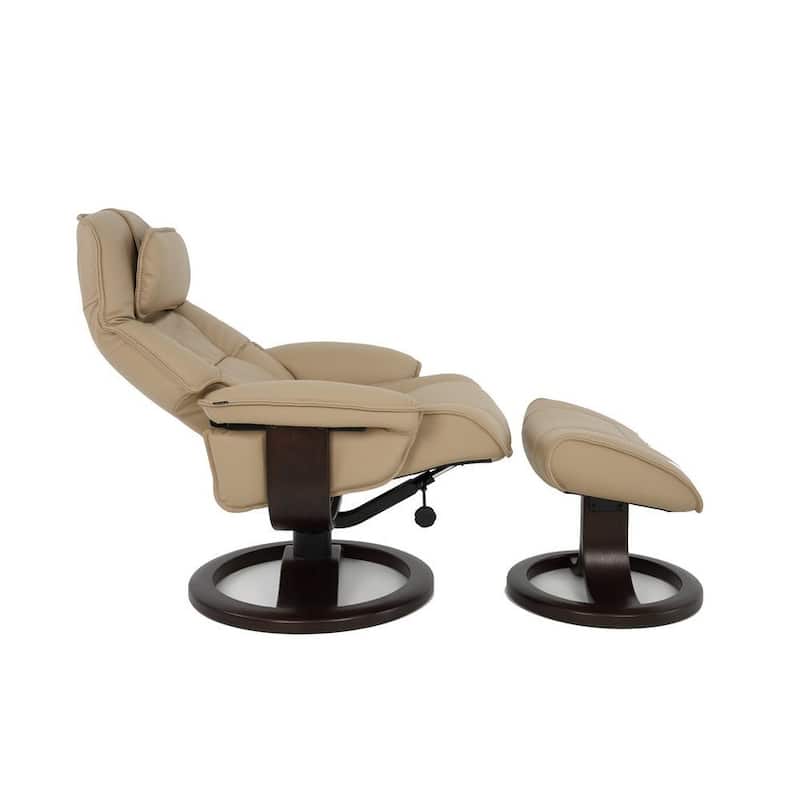 Fjords Admiral R Leather Recliner and Ottoman