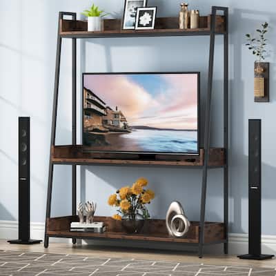 3 Tiers Ladder TV Shelf, 70" Tall TV Stands