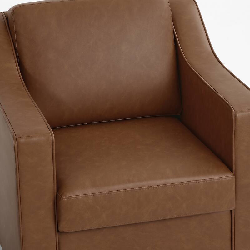 30" W Modern Accent Swivel Chair Comfy Upholstered Armchair