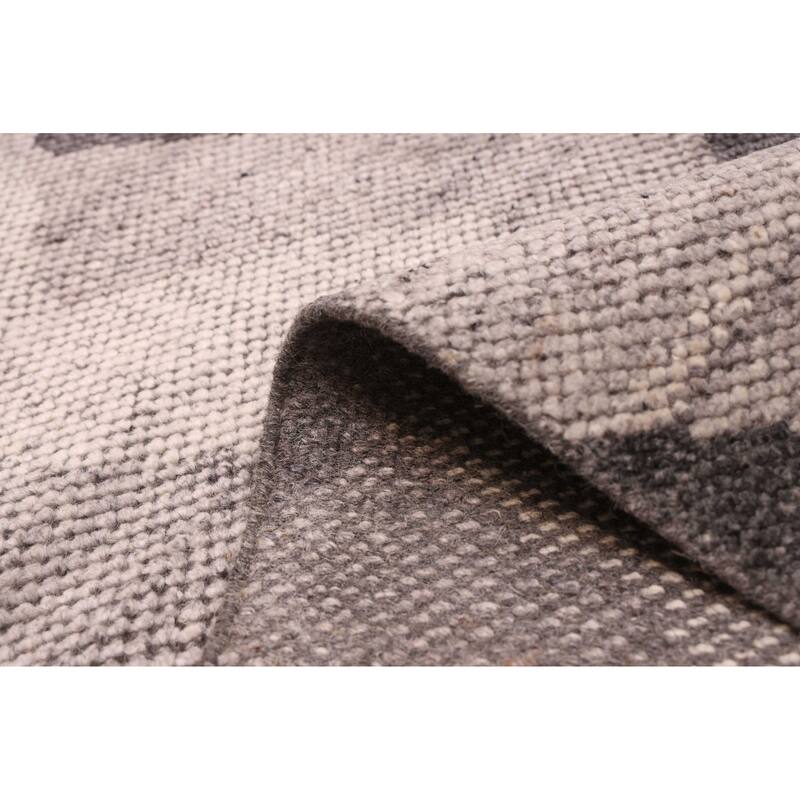 ECARPETGALLERY Hand-knotted Tangier Grey Wool Rug - 5'0 x 7'9