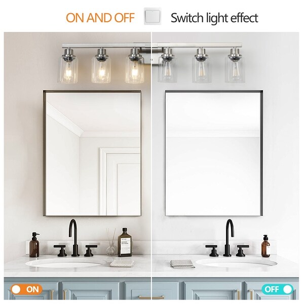 Bathroom light fixture with switch on sale