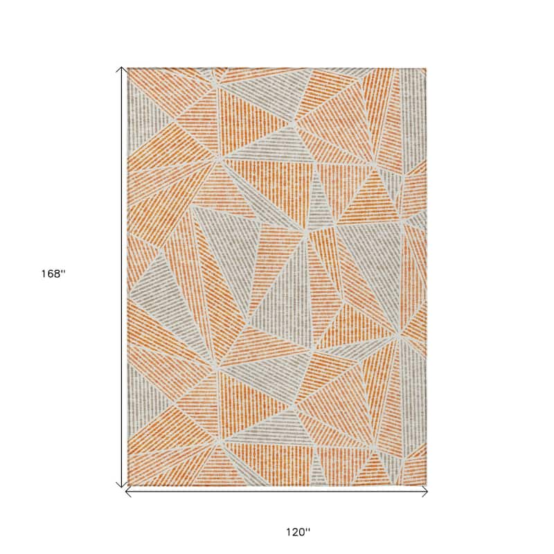 HomeRoots Geometric Transitional Rectangle Outdoor Rug