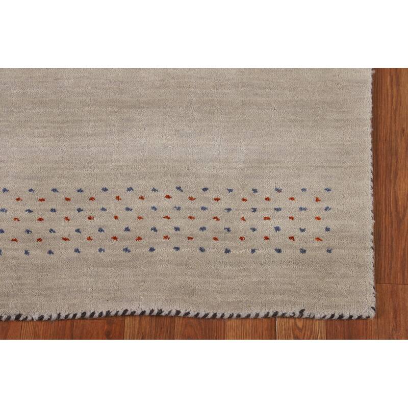 Gabbeh Indian Runner Rug Hand-Knotted Oriental Tribal Wool Carpet - 2'7"x 9'7"