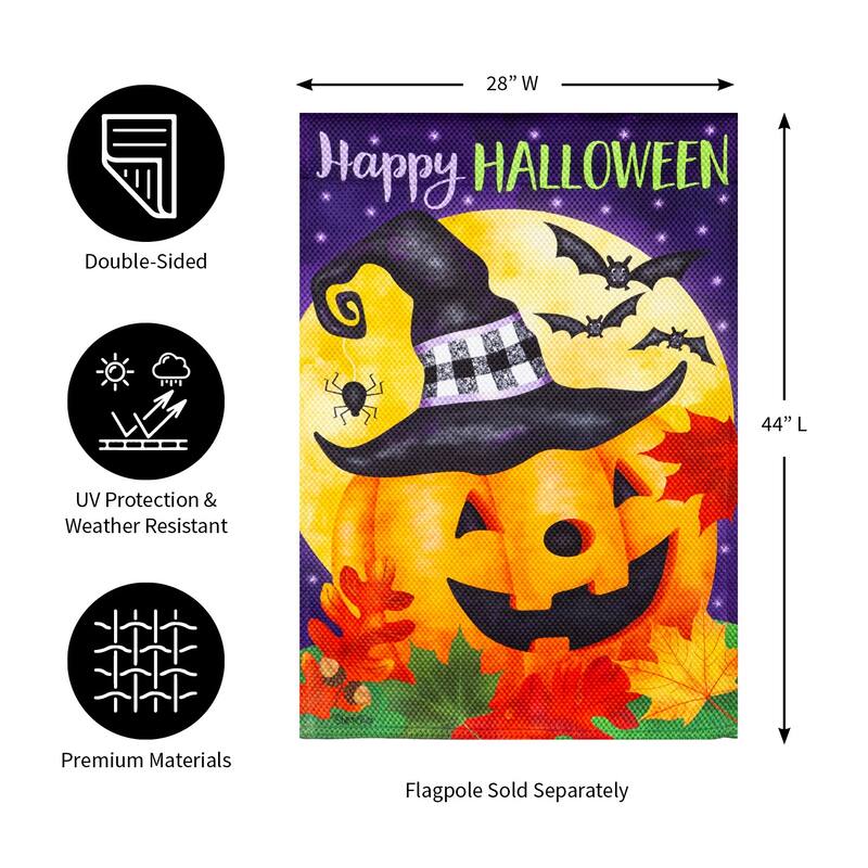 28 in. x 44 in. Jolly Jack House Textured Suede Flag