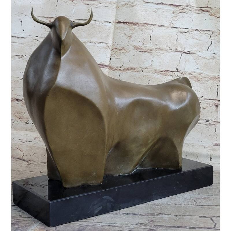 Modern Art Abstract Imitative Bull Bronze Figurine Botero Statue Sculpture Figurine Figure