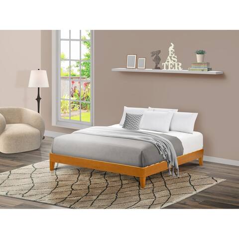 East West Furniture King-size Platform Bed with 2 Center Support Legs
