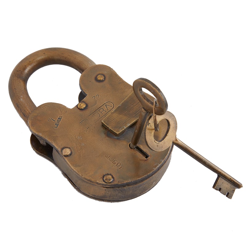 Brass Metal Eclectic Lock And Key