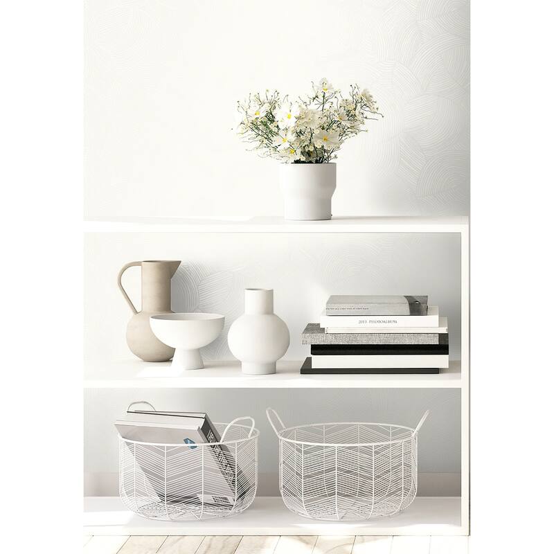 Seabrook Designs Symphony Geometric Non-Woven Unpasted Wallpaper