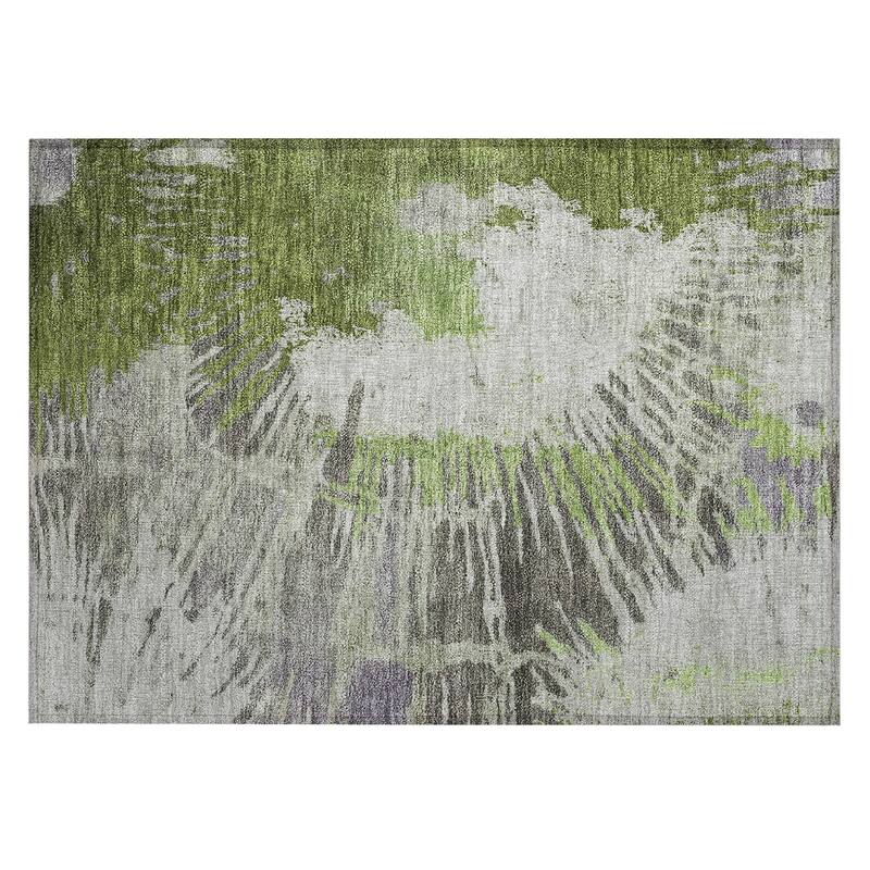 Machine Washable Indoor/ Outdoor Chantille Modern Burst Rug