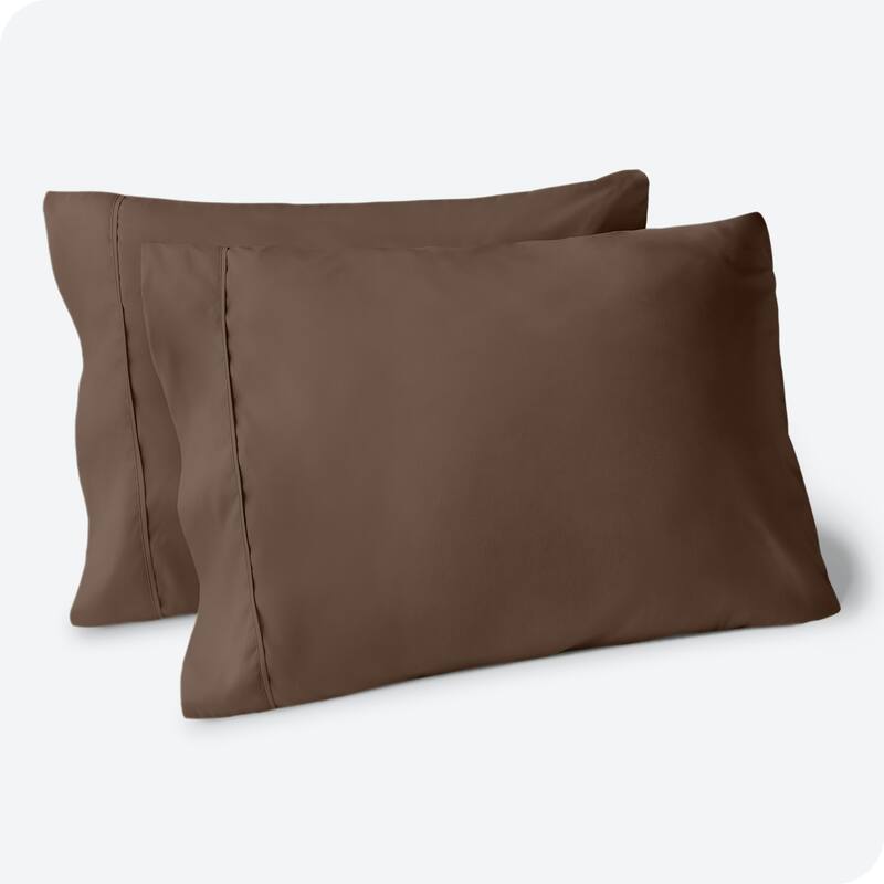 Bare Home Double Brushed Pillowcase Set (Set of 2) - King - Cocoa