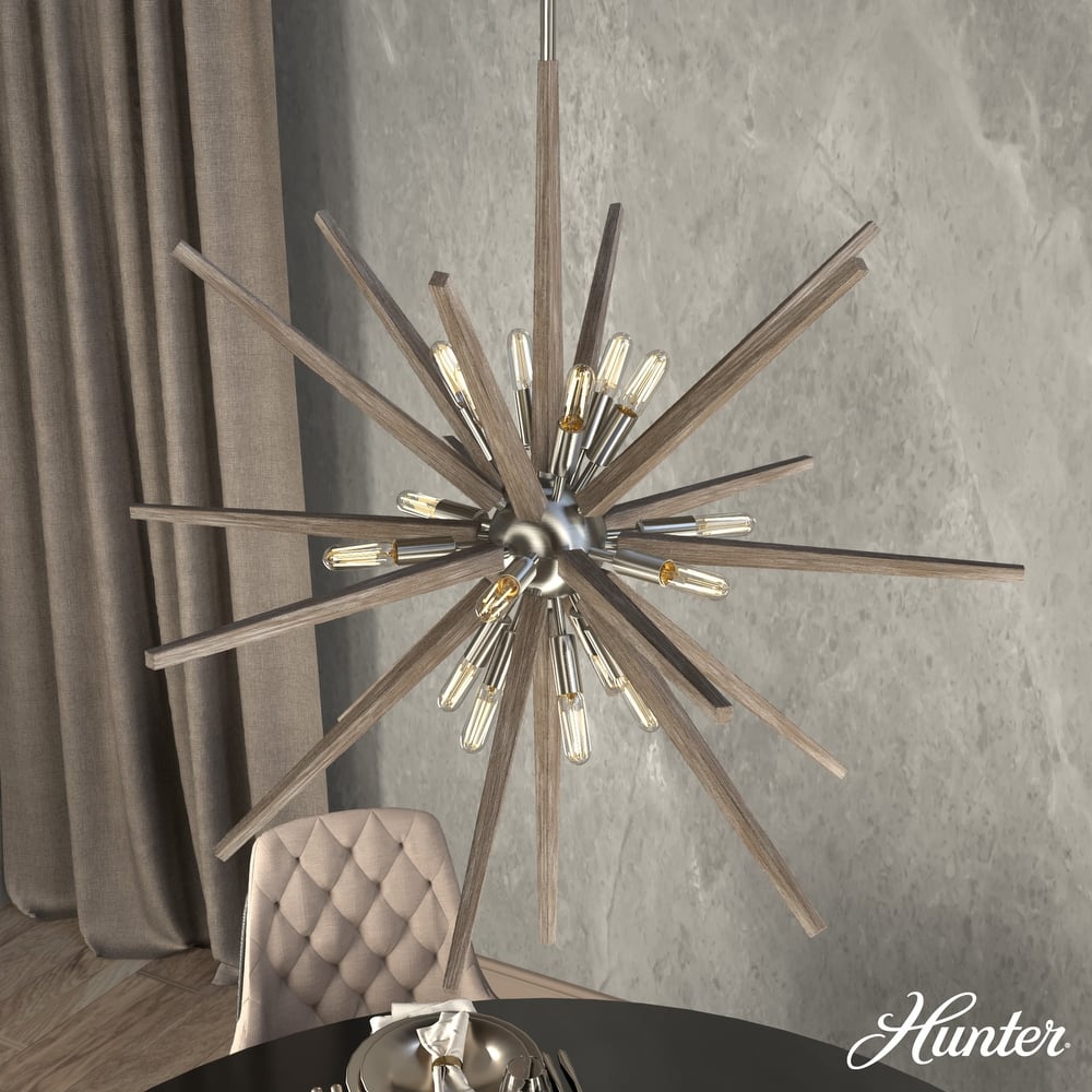 Hunter Jupiter Star Pendant - Entry, Dining Room - Mid-Century Modern, Sputnik