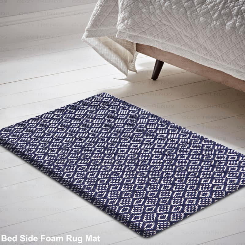 Woven Cotton Anti Fatigue Cushioned Kitchen | Doormat | Bathroom 18" x 30" Mats With Foam Backing Anti Slip - 18''x30''