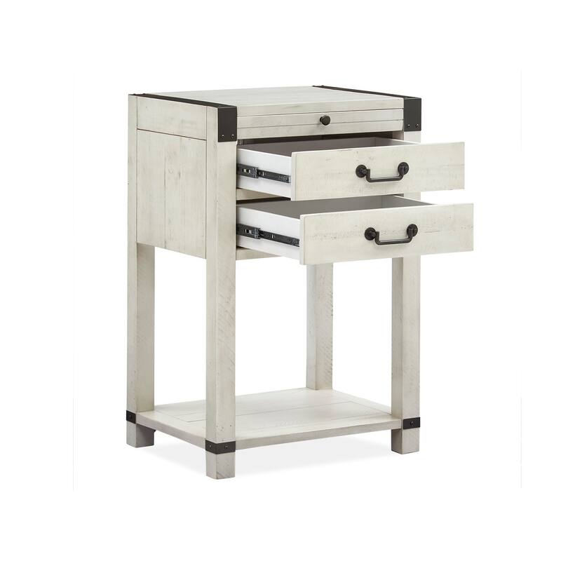 Magnussen Home Chesters Mill Alabaster Open Nightstand