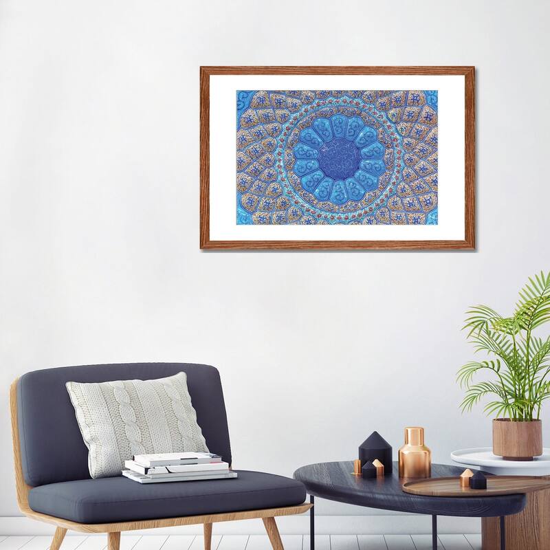 iCanvas "Ancient Arab Islamic Designs. Blue Pottery, Madaba, Jordan" by William Perry
