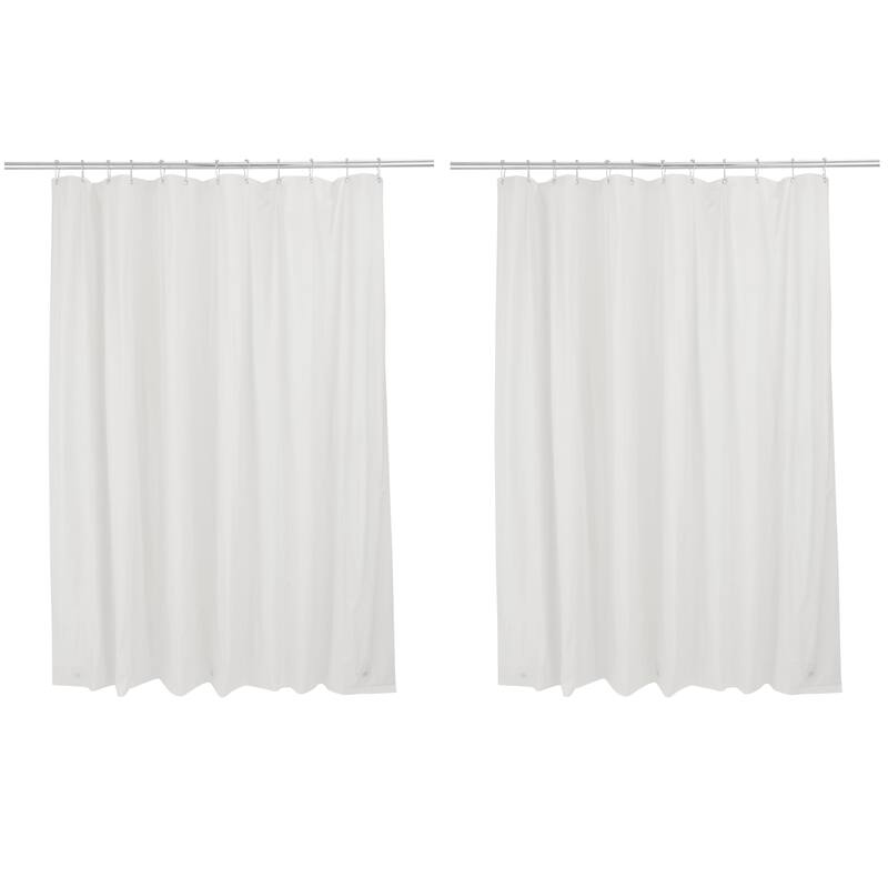 Bath Bliss 2 Pack Splash Guard Shower Liner - White