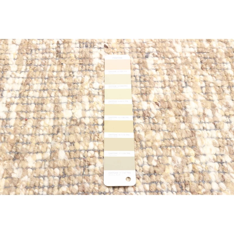 ECARPETGALLERY Braid weave Sienna Tan Wool Rug - 5'0 x 7'6