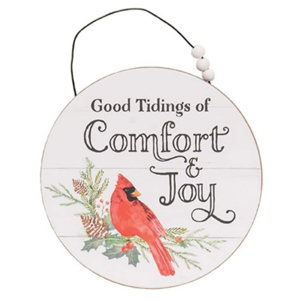 Comfort & Joy Round Cardinal Hanger - Multi