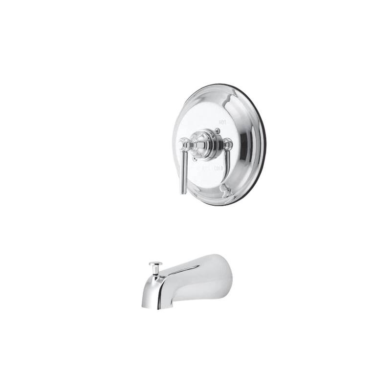Kingston Brass Elinvar Wall Mounted Bathtub Faucet with Diverter and - Polished Chrome