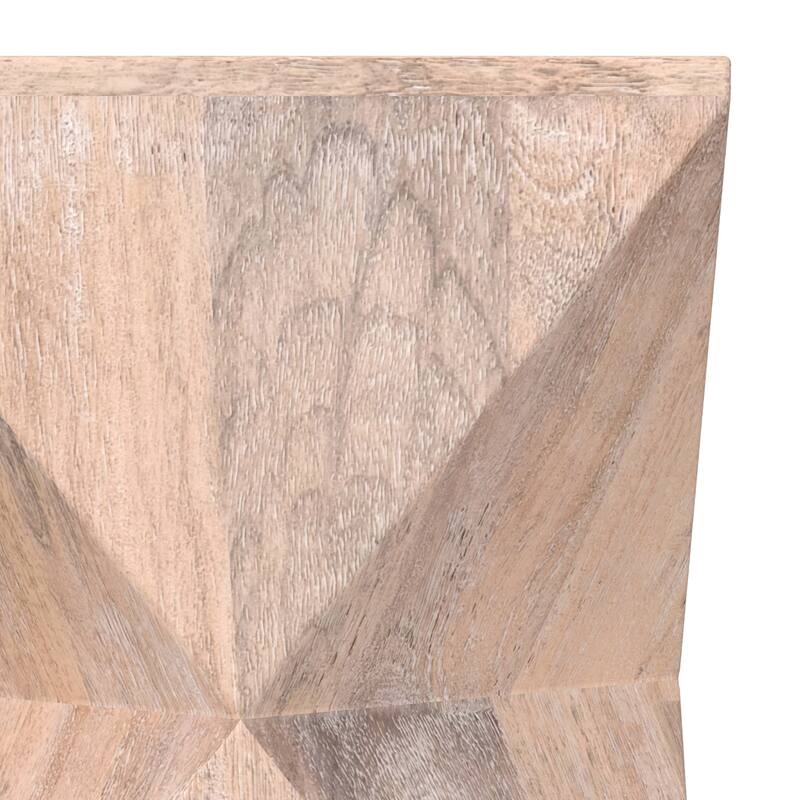 Simpli Home Sutton Contemporary 14" Wide Metal Side Table in Cerused Natural, Fully Assembled - 14" D x 14" W x 19" H