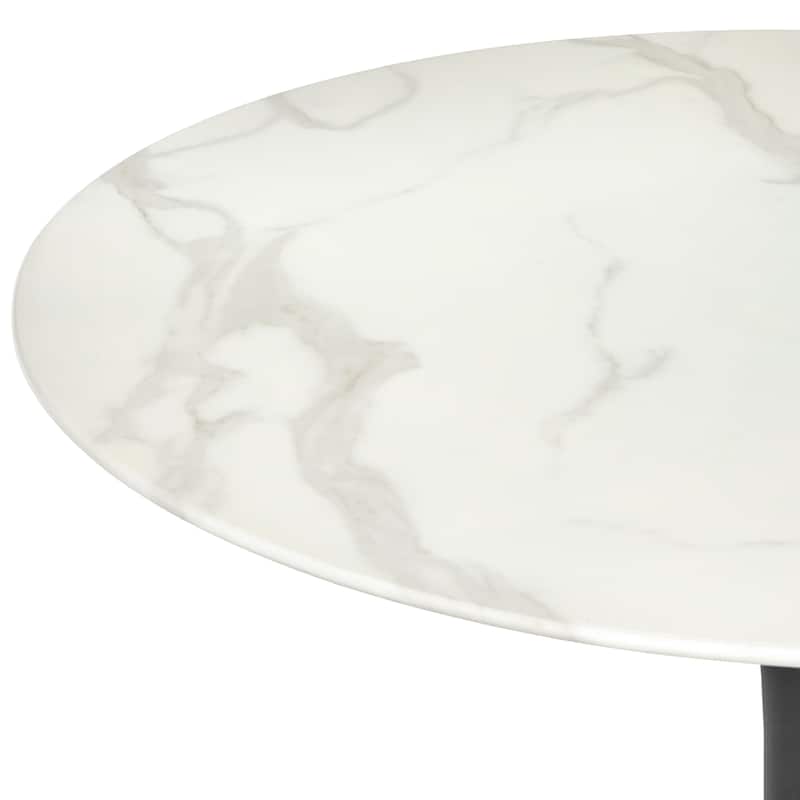 Simple Living Rho Faux Marble/ Glass Pedestal Dining Table