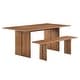 preview thumbnail 8 of 10, Amistad 72" Wood Dining Table and Bench Set