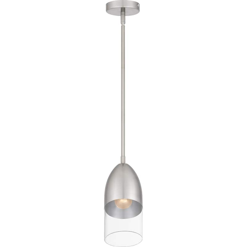 Haynes 1-Light Brushed Nickel Mini Pendant Light