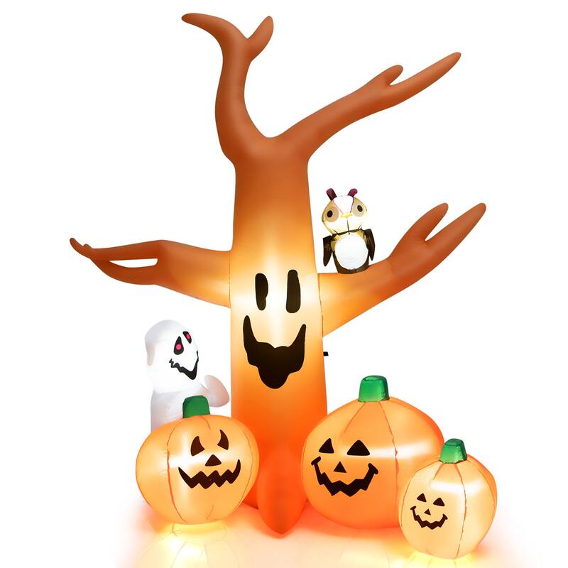 8 FT Halloween Inflatable Dead Tree Outdoor Halloween Yard Decorations - Multi