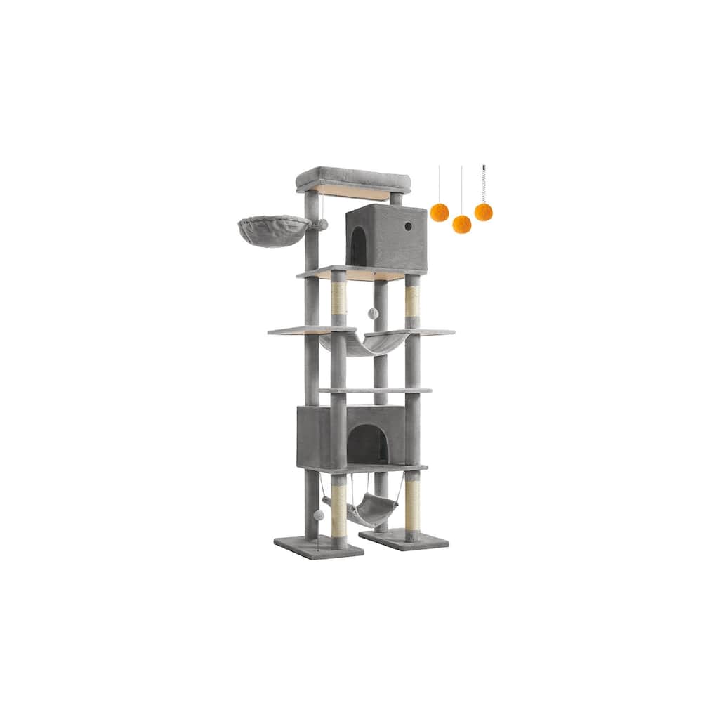79.1 Inch Tall Cat Tree for Indoor Cats with Multilevel Design - 30.7"L x 18.9"W x 79.1"H