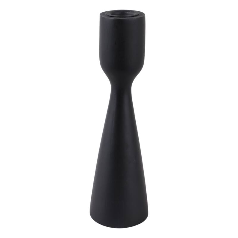 Mango Wood Taper Candle Holder Minimalist Silhouette Modern Design