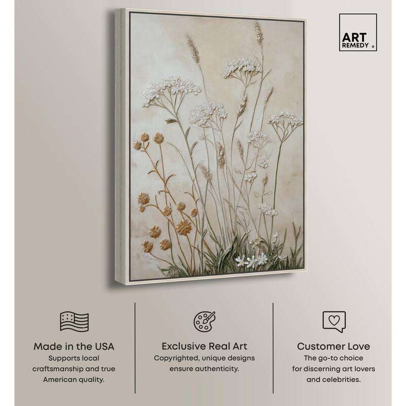 Plaster Petal Panorama Canvas by Art Remedy