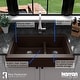 preview thumbnail 21 of 51, Karran Retrofit Apron-Front Quartz Double Bowl Kitchen Sink