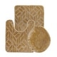 preview thumbnail 2 of 9, Bath Set 3 Piece Anti-Slip Leaf patch Bathroom Mat, Large Contour Mat & Toilet Seat Lid Cover