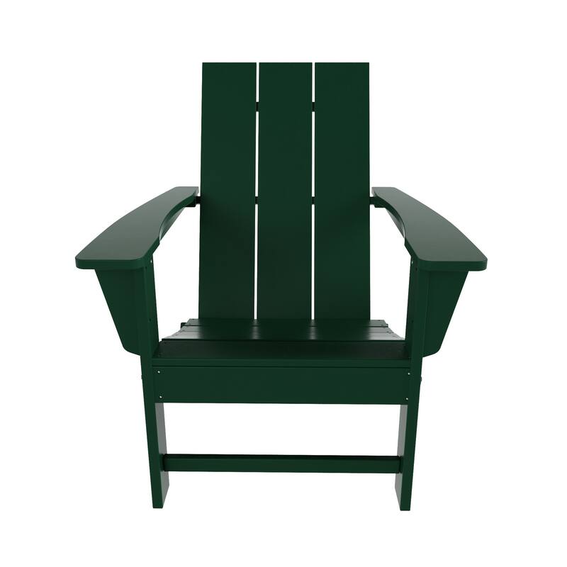 Shoreside Modern 12-Piece Folding Adirondack Chair With Ottoman And Side Table